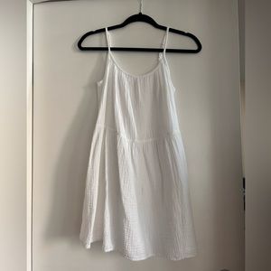 Aritzia White Babydoll Cotton Dress